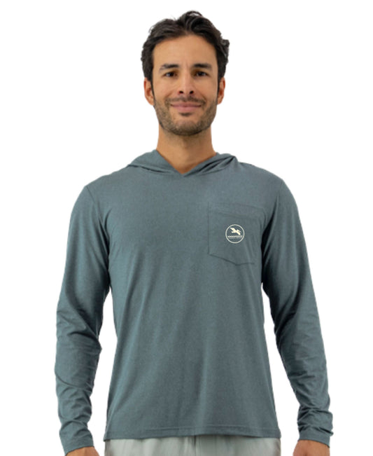 Fragile Ocean Campton UPF 50 Long Sleeve Hooded Shirt - Moss