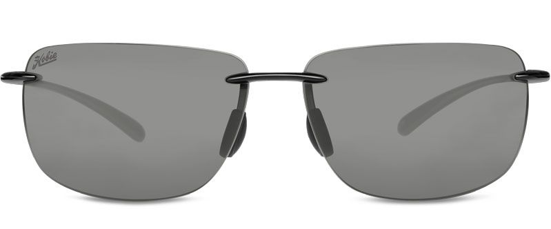 Hobie Polarized Rips Shiny Black Sunglasses - Grey