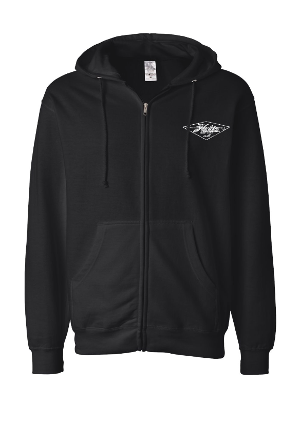 Hobie Retro Diamond Zip Hoodie - Black