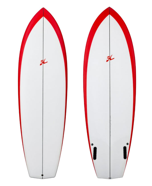 Hobie Twinzer Zipper 5'10" Shortboard - Red