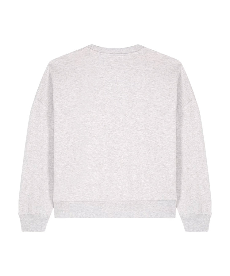 Hobie Women's Leopard Diamond Crew - Heather Grey