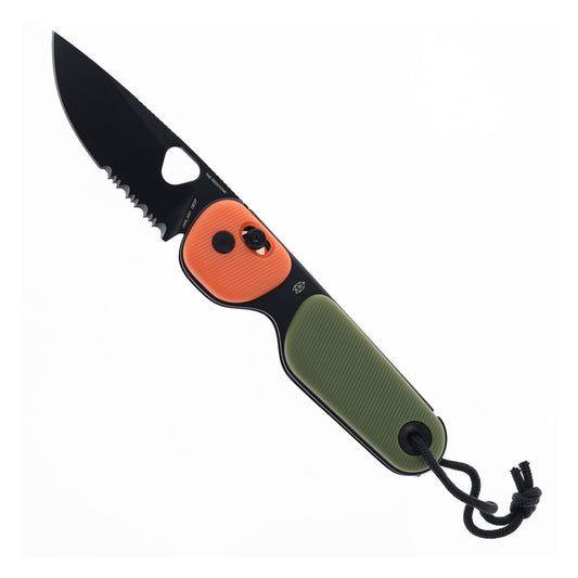 James Brand Redstone OD Green + Orange + Black Pocket Knife