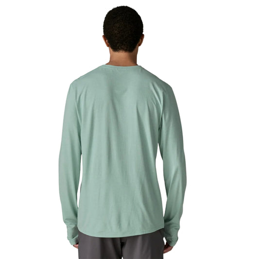 Patagonia Men's Capilene Cool Sun Shirt - Water People Banner - Thermal Blue - Thin Ice X-Dye