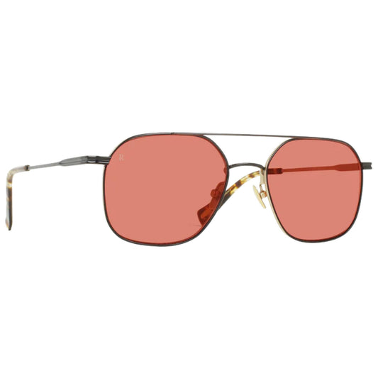 Raen Spyre Satin Black Gold & Dune Sunglasses - Satin Black and Gold