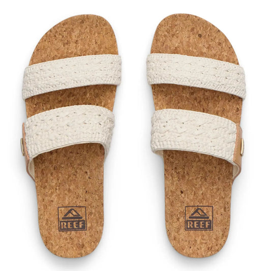 Reef Cushion Vista Vintage Textile White & Brown Women's Sandals