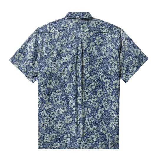 Reyn Spooner Biscus Bounty Button Down Shirt - Blue