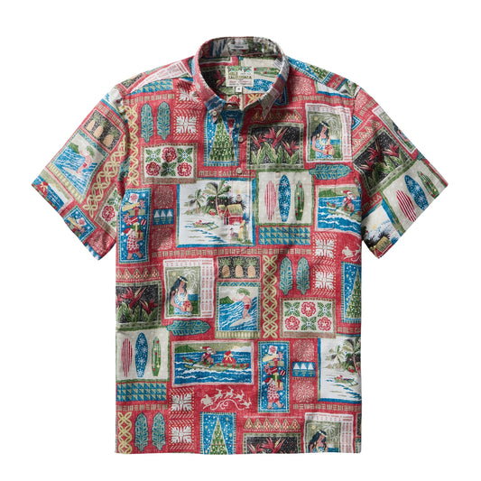 Reyn Spooner Hawaiian Christmas 2026 Pullover Shirt - Red