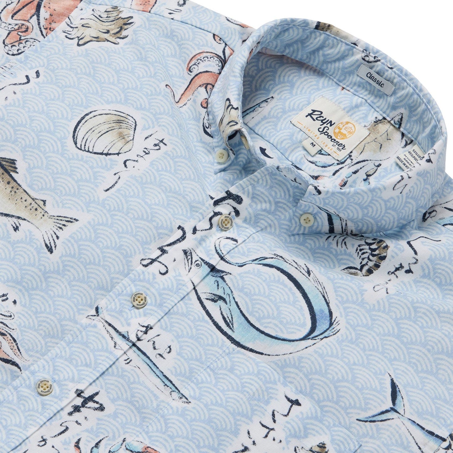 Reyn Spooner Pacific Catch Button Down Shirt - Skyway
