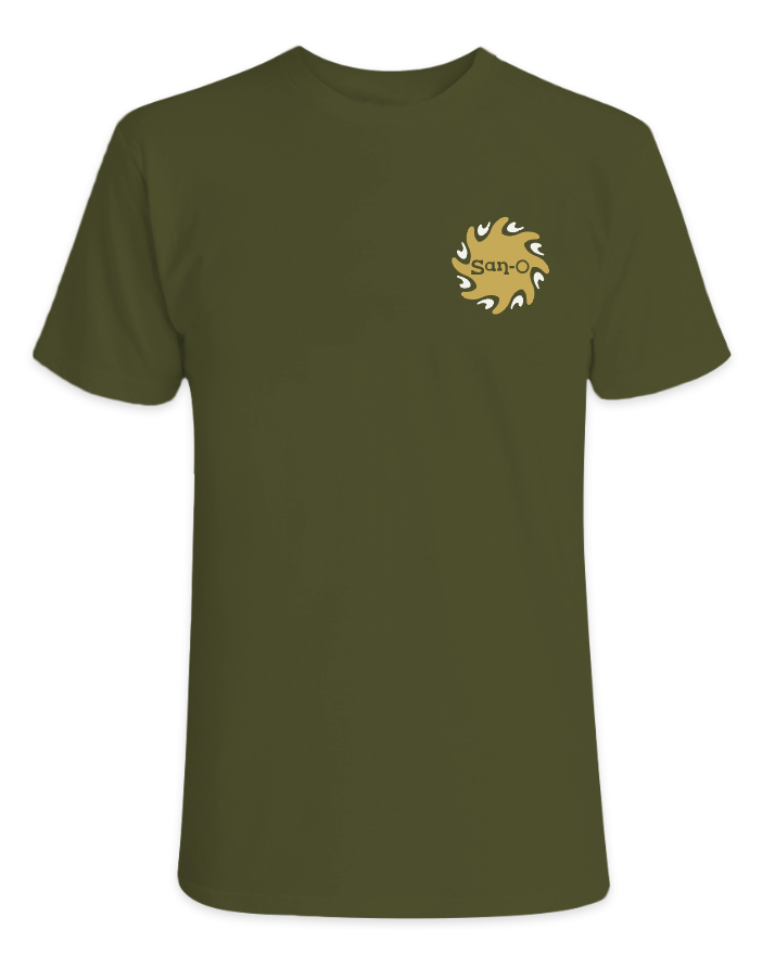 Sano Boardriding Single Fin Tee - Sea Green