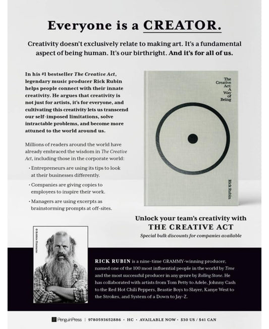 The Creative Act: A Way of Being by Rick Rubin