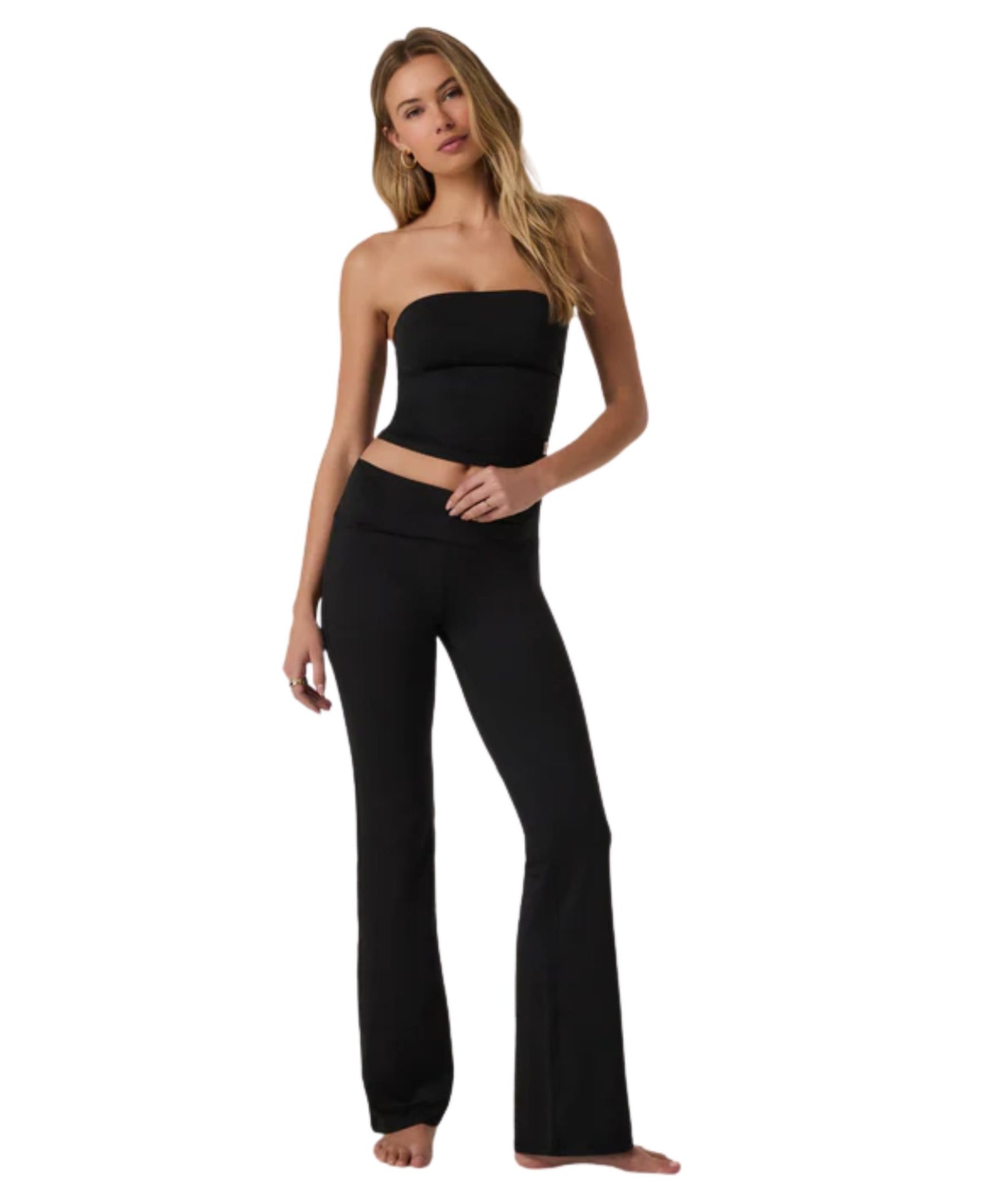 Vuori Halo Foldover Pant - Black Heather
