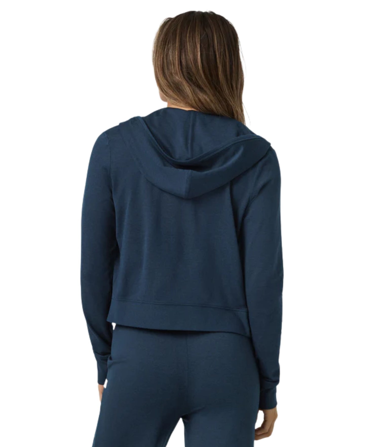 Vuori Halo Mini Full Zip Hoodie - Blue Coast Heather