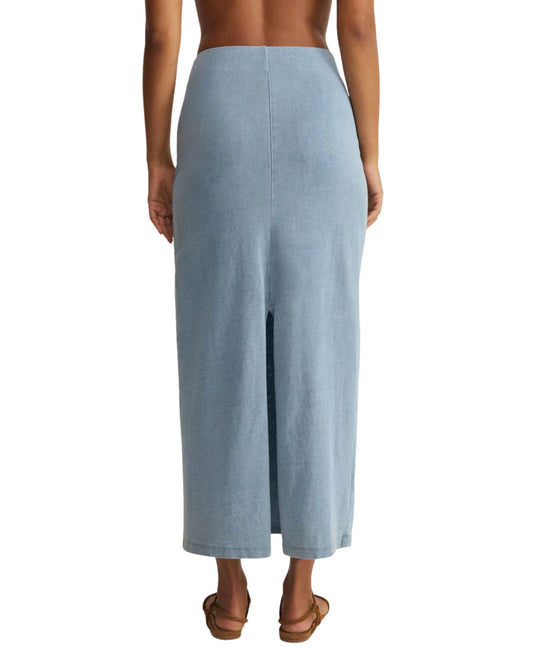 Z Supply Gail Jersey Denim Midi Skirt