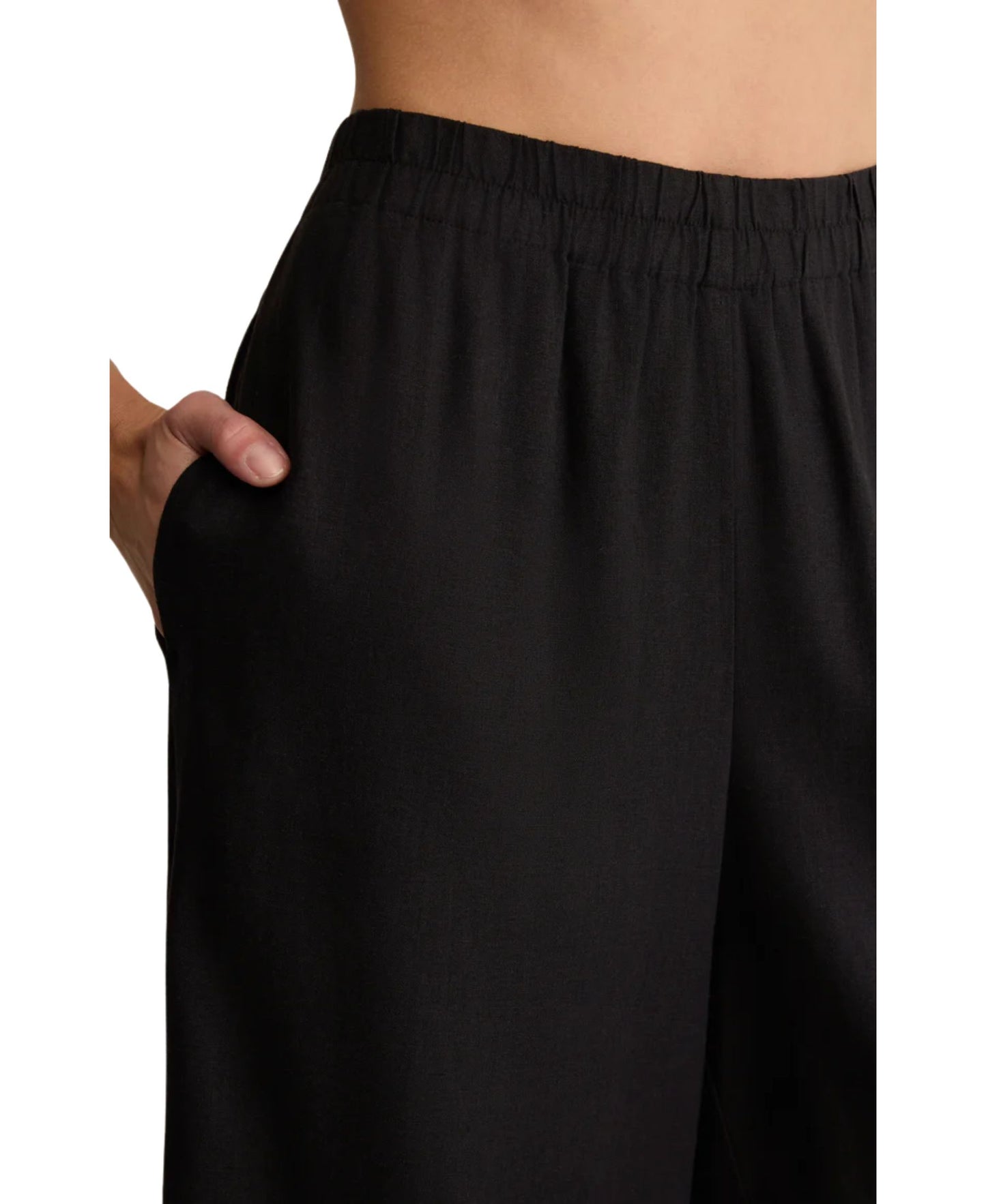 Z Supply Scout Linen Pant - Black