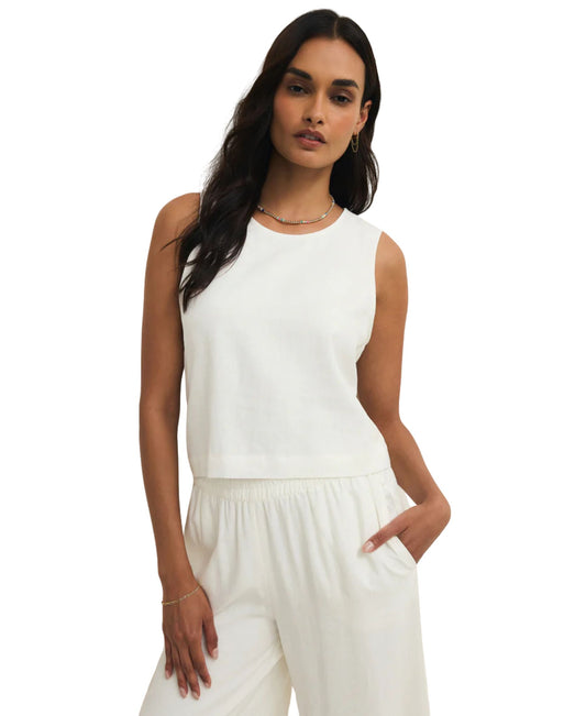 Z Supply Sloane Linen Cropped Tank