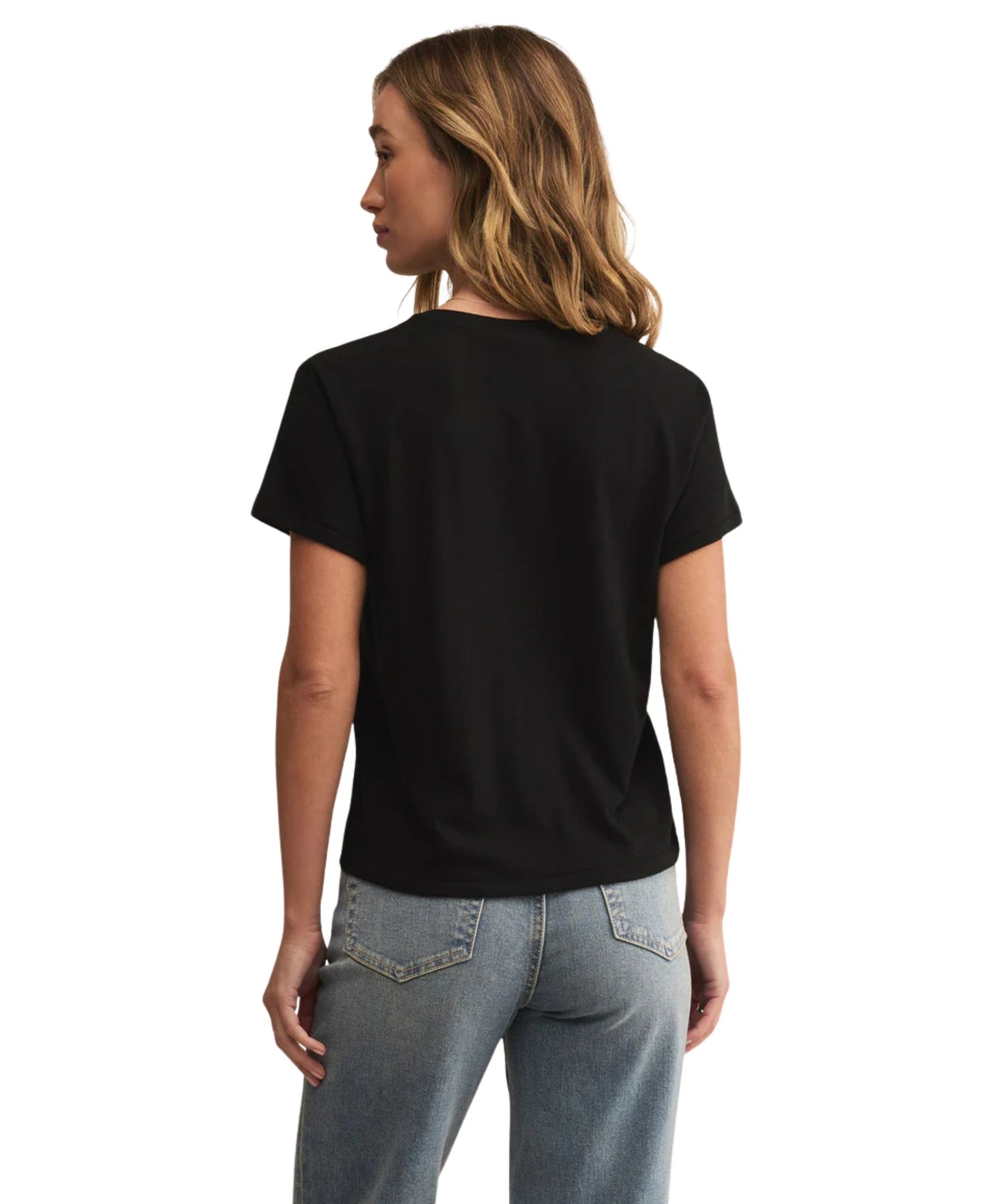 Z Supply Tourist Knit Jersey Tee - Black