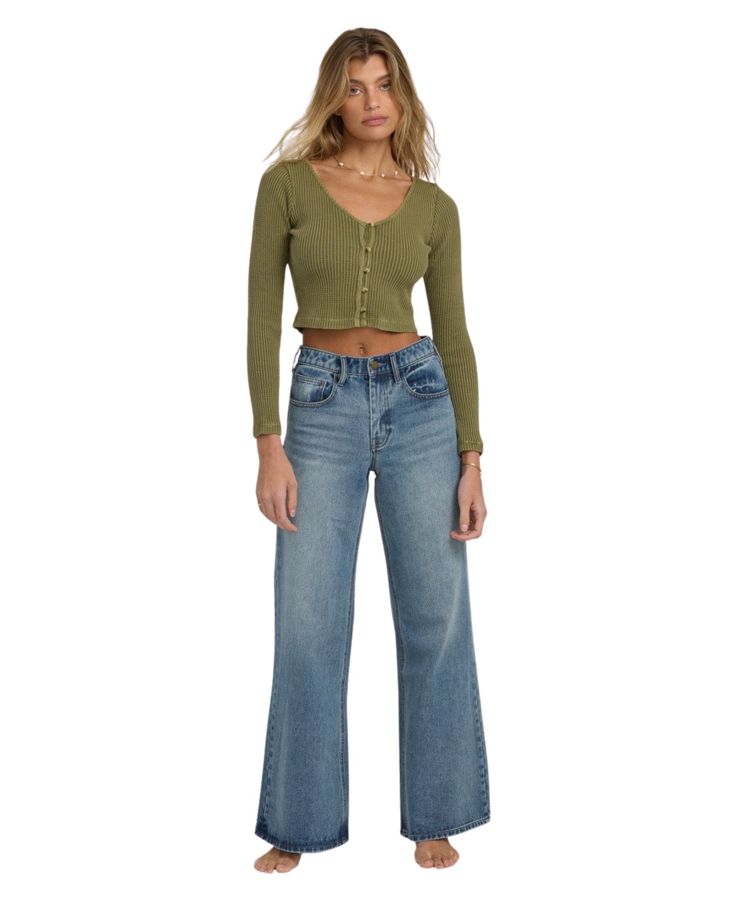Billabong Free Fall Flared Jeans - Atlantic Deep