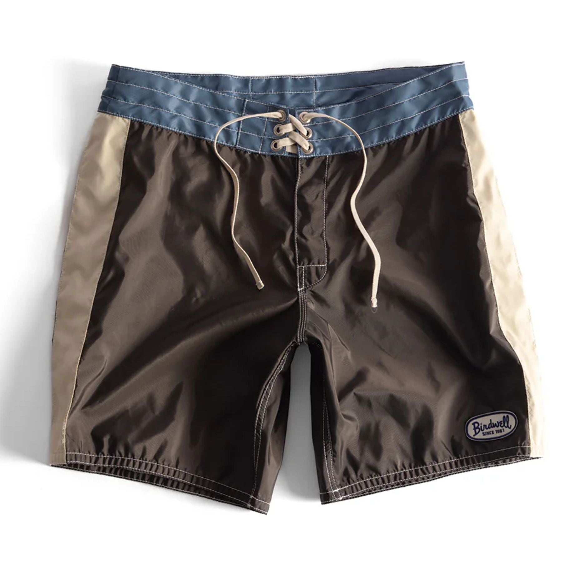 Birdwell 300 Legend Boardshort - Brown/ Federal Blue/ Bone