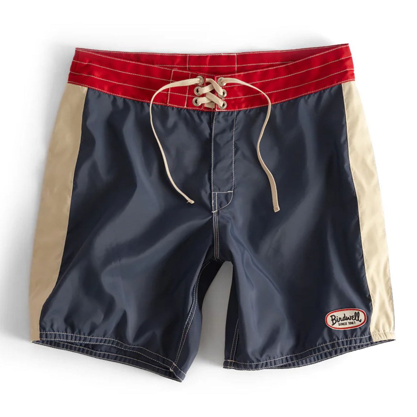 Birdwell 300 Legend Boardshort - Navy / Red /Bone
