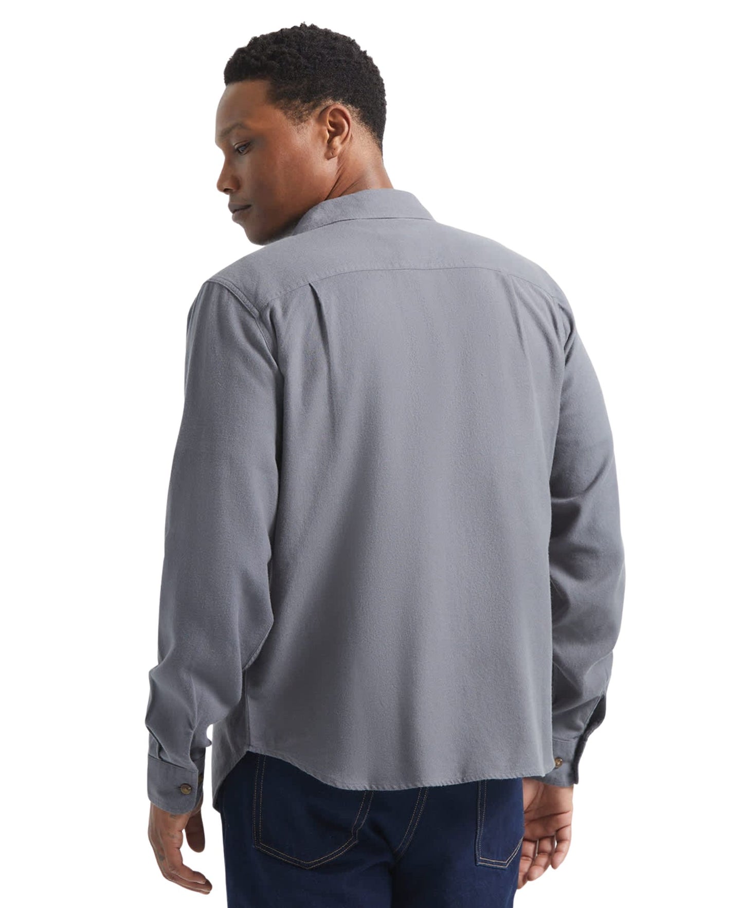 Brixton Bowery Lightweight Ultra Soft Flannel - Future Grey