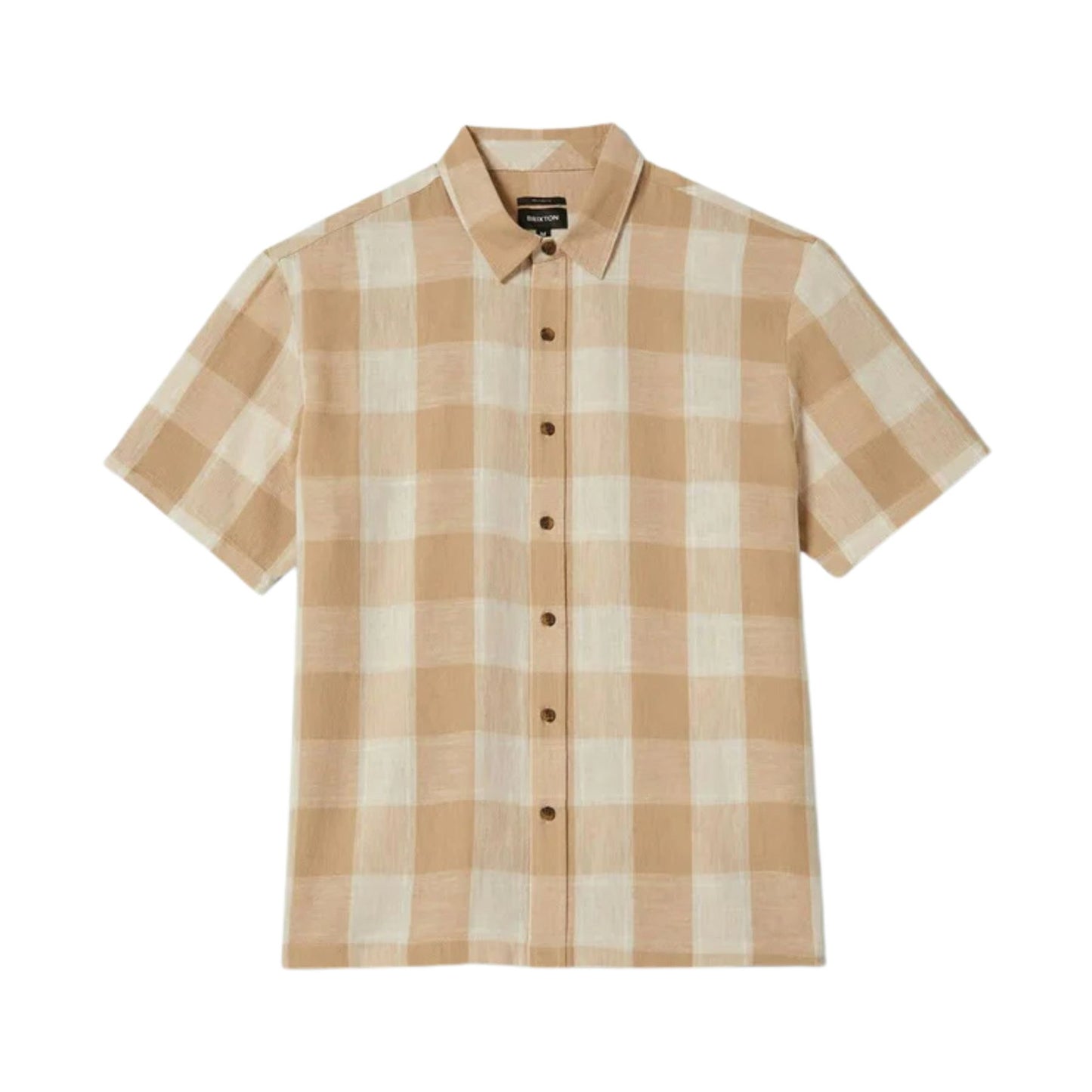 Brixton Cru Linen Blend Shirt - Off White/ Sand