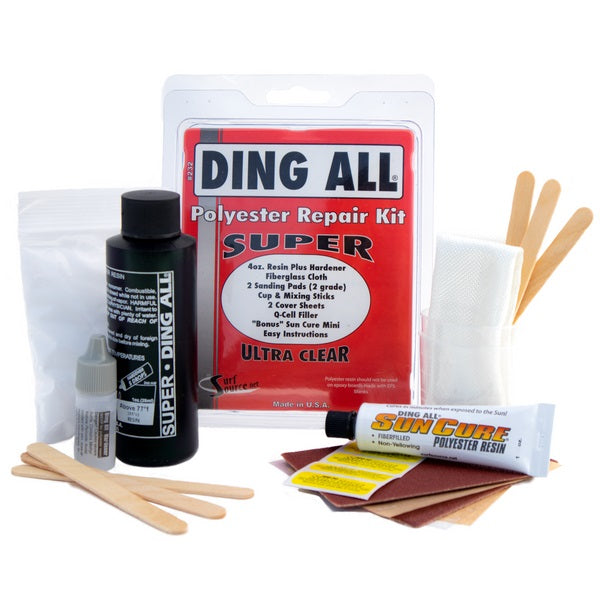 Ding All Super Silmar Polyester Resin 4oz Repair Kit 