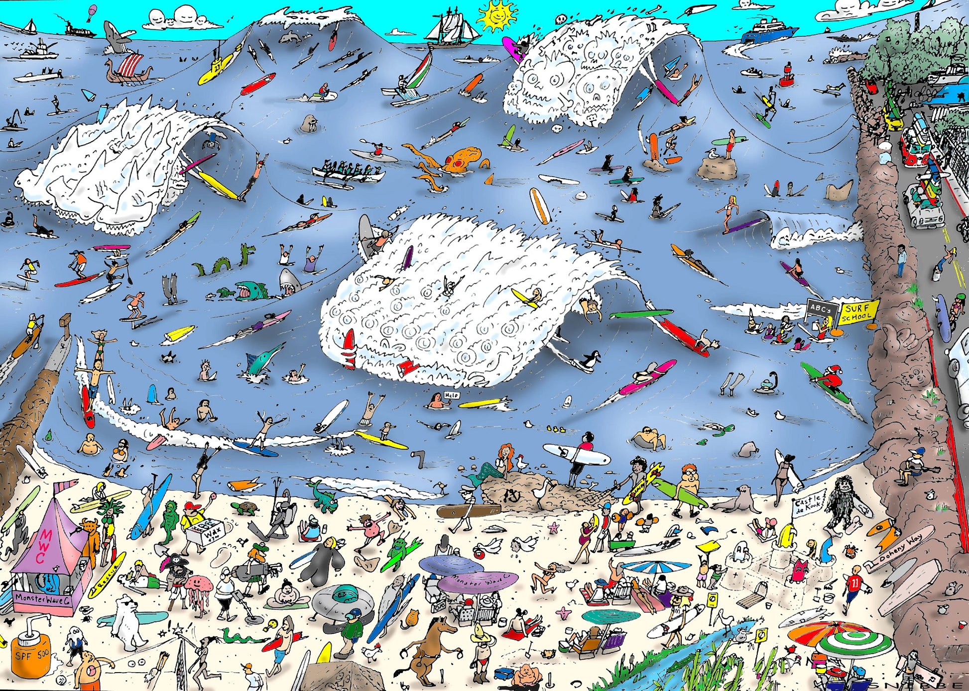 Doheny Surfing Beach - 1,000 Piece Jigsaw Puzzle