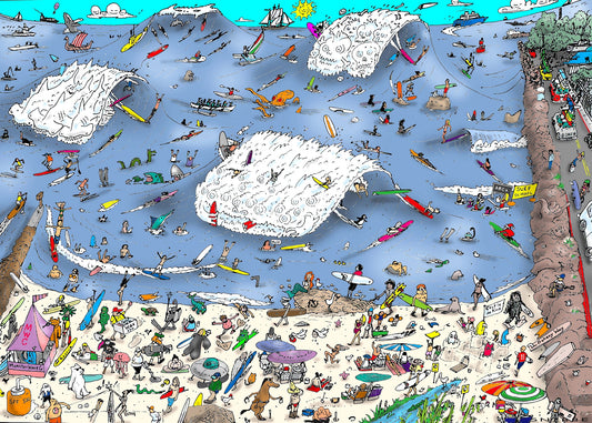 Doheny Surfing Beach - 1,000 Piece Jigsaw Puzzle