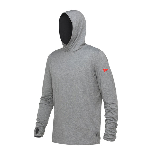Florence Marine X Adapt Long Sleeve Hooded UPF Shirt - Light Heather Grey