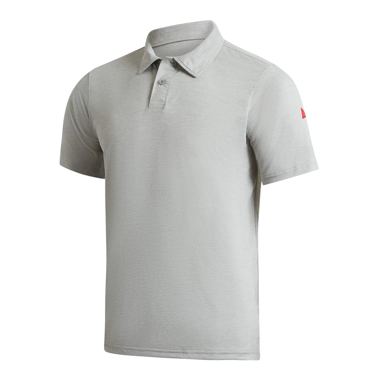 Florence Marine X Airtex Collared Short Sleeve Shirt  - Light Heather Grey