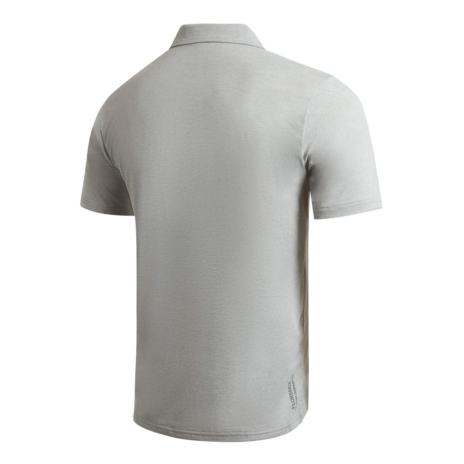 Florence Marine X Airtex Collared Short Sleeve Shirt  - Light Heather Grey