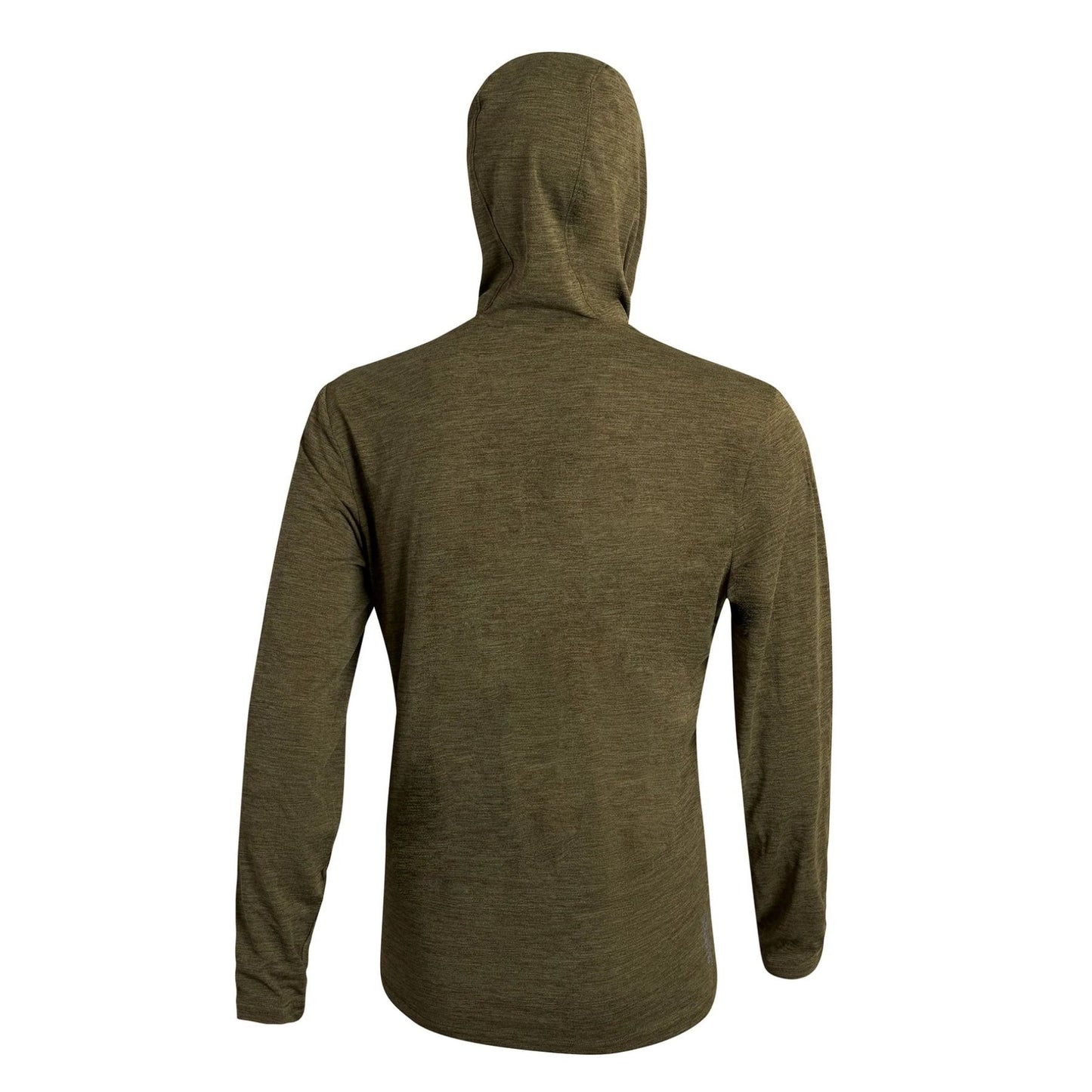 Florence Marine X Airtex Long Sleeve Hooded Shirt - Heather Burnt Olive