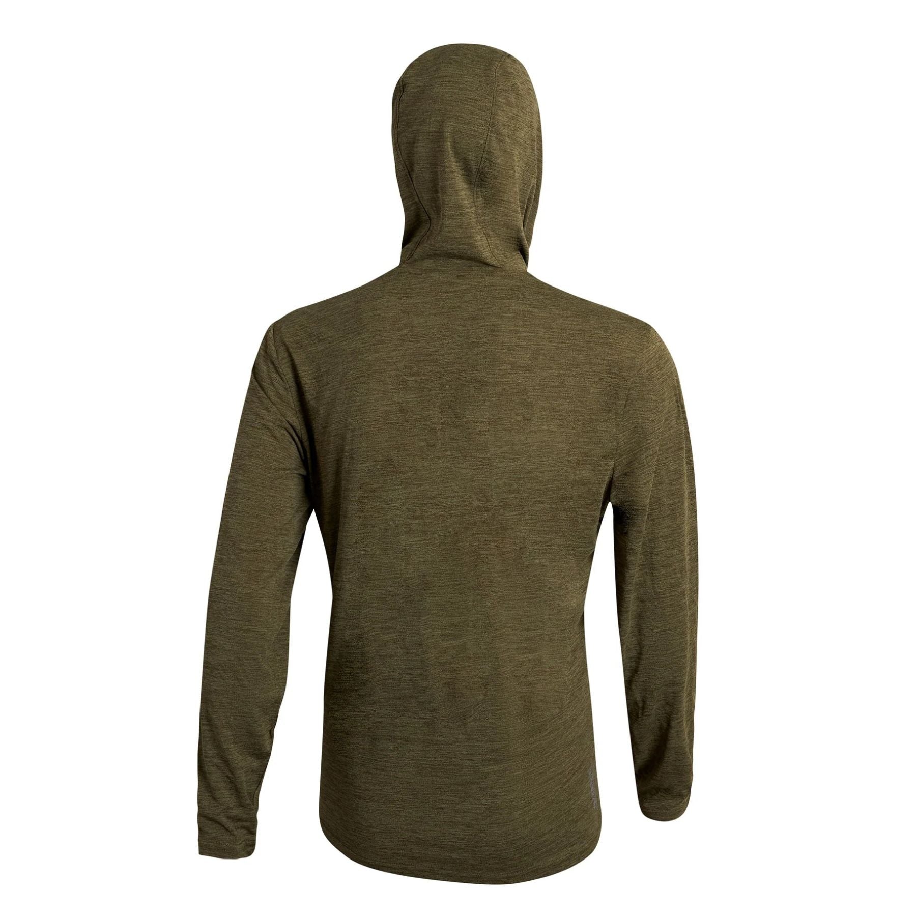 Florence Marine X Airtex Long Sleeve Hooded Shirt - Heather Burnt Olive