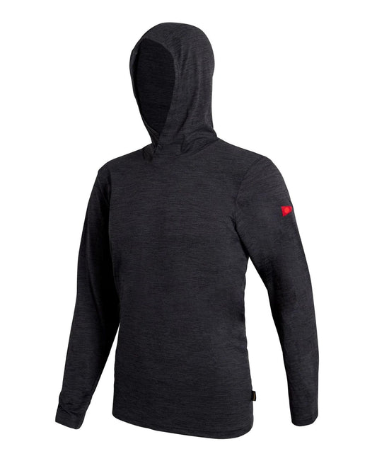 Florence Marine X Airtex Long Sleeve Hooded Shirt - Heather Charcoal