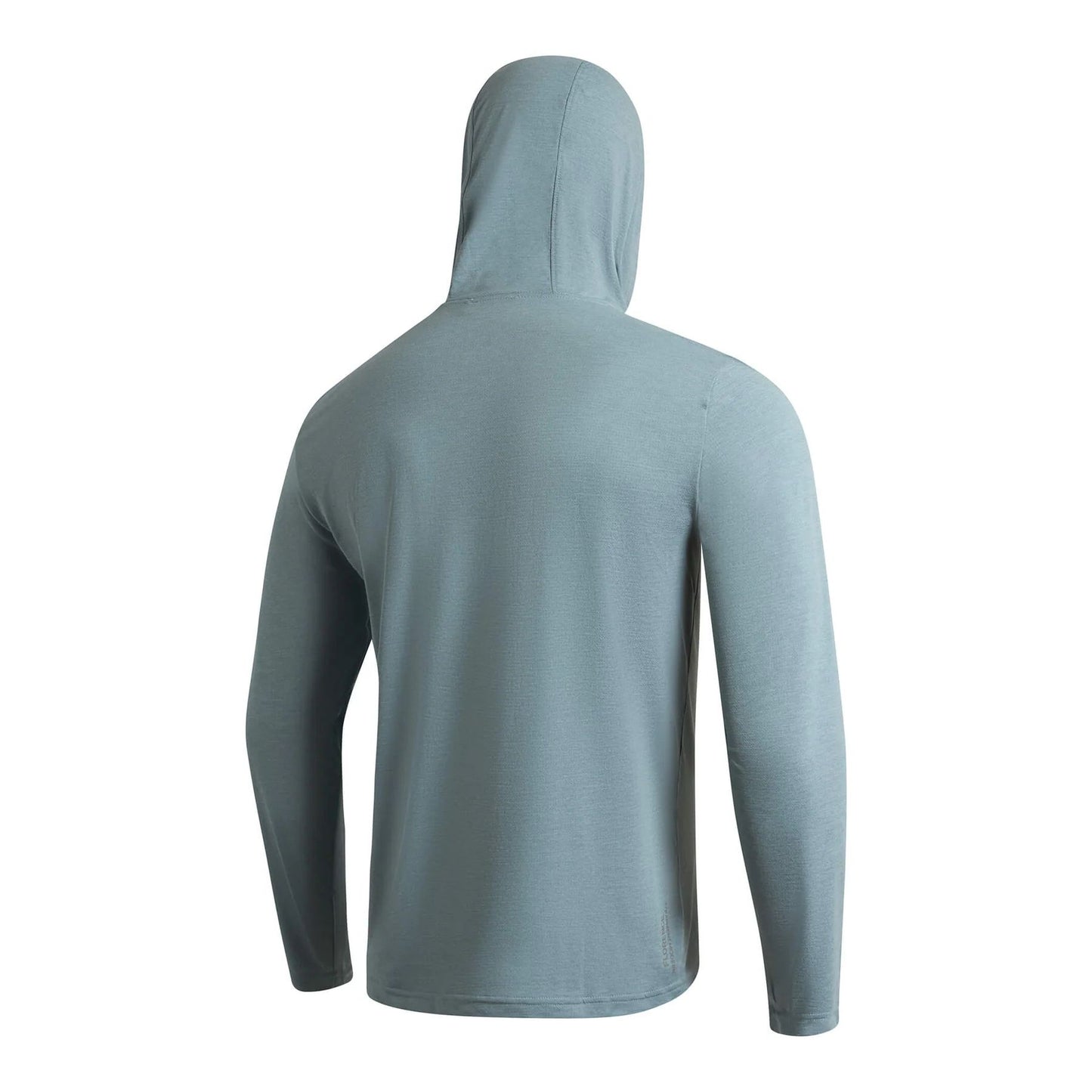 Florence Marine X Airtex Long Sleeve Hooded Shirt - Heather Light Sea Blue