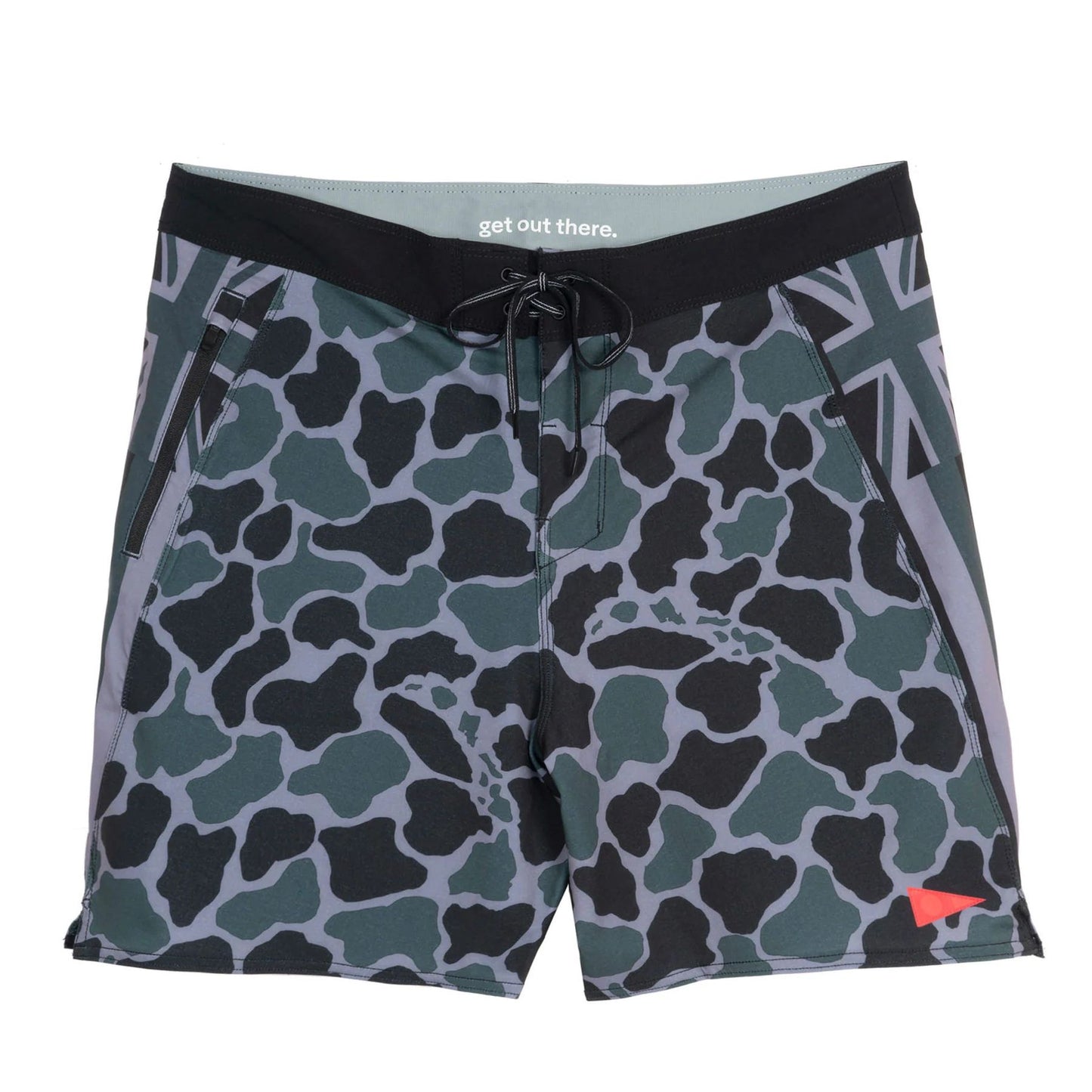 Florence Marine X F1 Pro Hawaii Camo Boardshort  - Dark Emerald