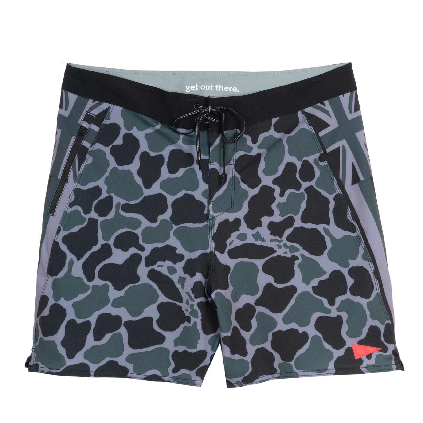 Florence Marine X F1 Pro Hawaii Camo Boardshort  - Dark Emerald