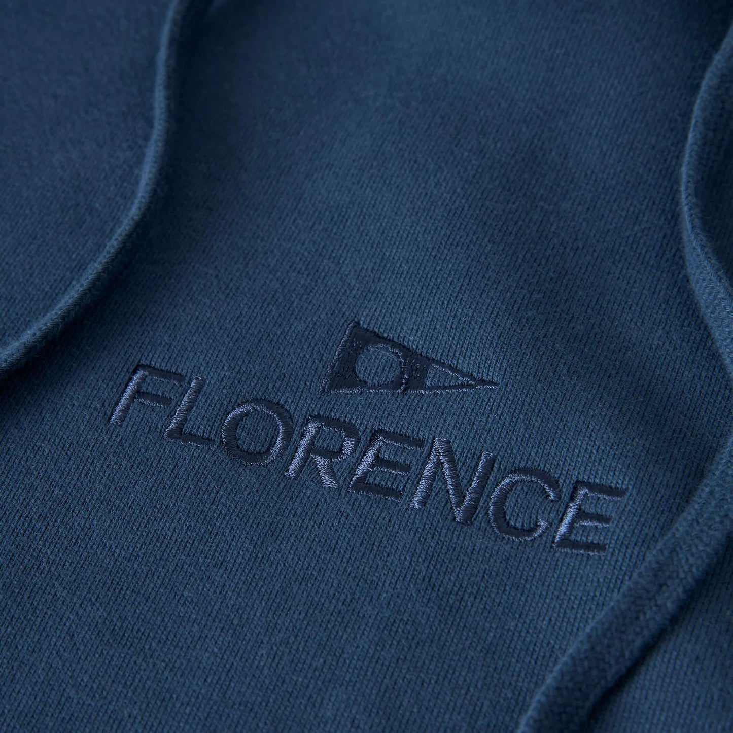 Florence Marine X Florence Embroidered Hoodie  - Dark Blue
