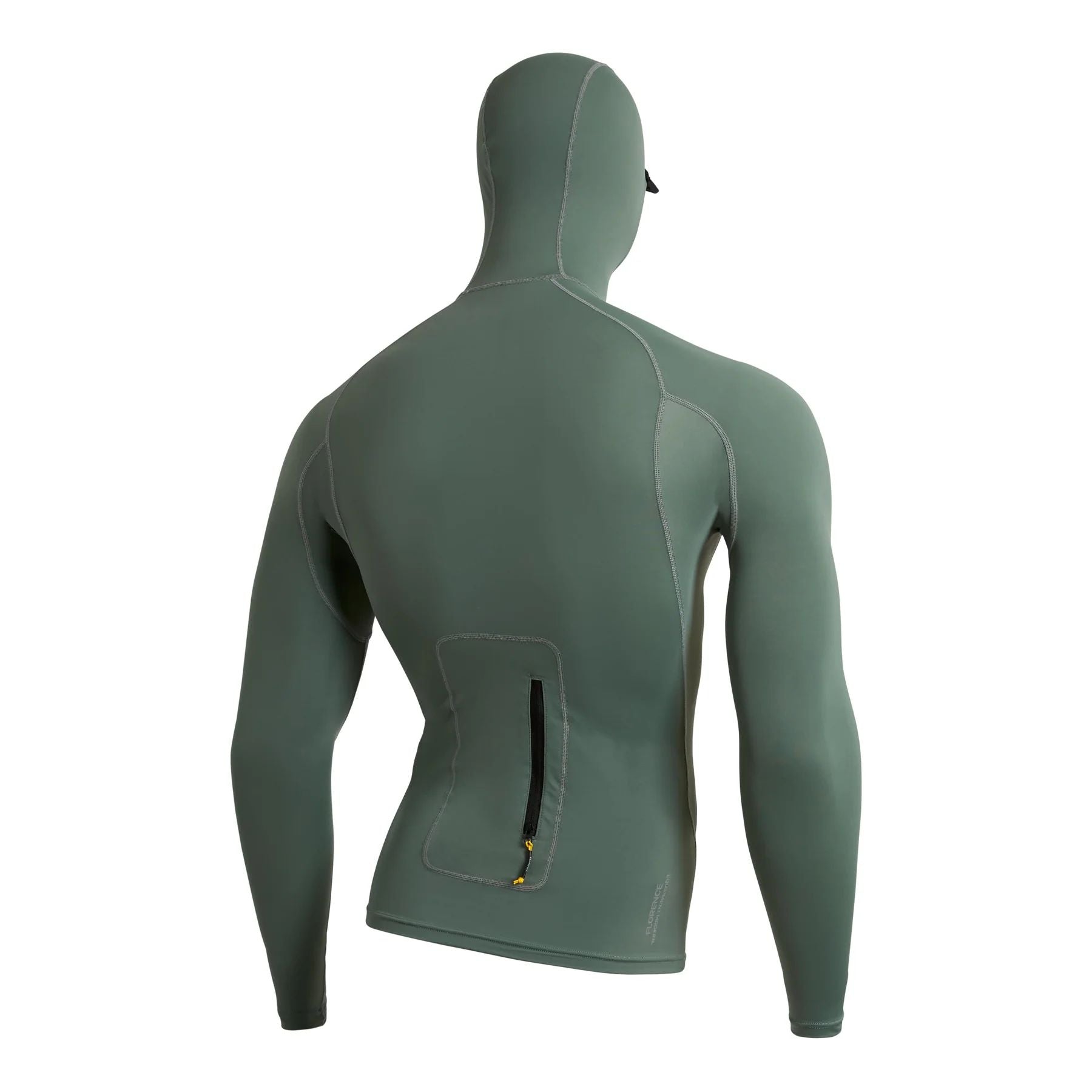 Florence Marine X Long Sleeve Utility Pocket Hooded Rashguard  - Dark Sage