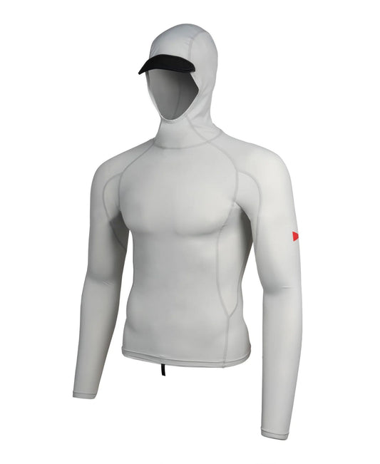 Florence Marine X Long Sleeve Utility Pocket Hooded Rashguard  - Silver