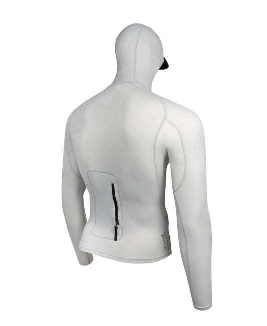 Florence Marine X Long Sleeve Utility Pocket Hooded Rashguard  - Silver