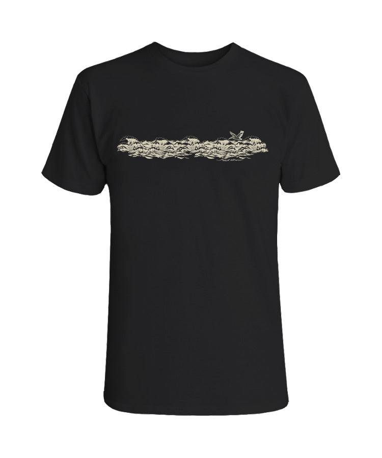 Fragile Ocean Choppy Water Tee - Black