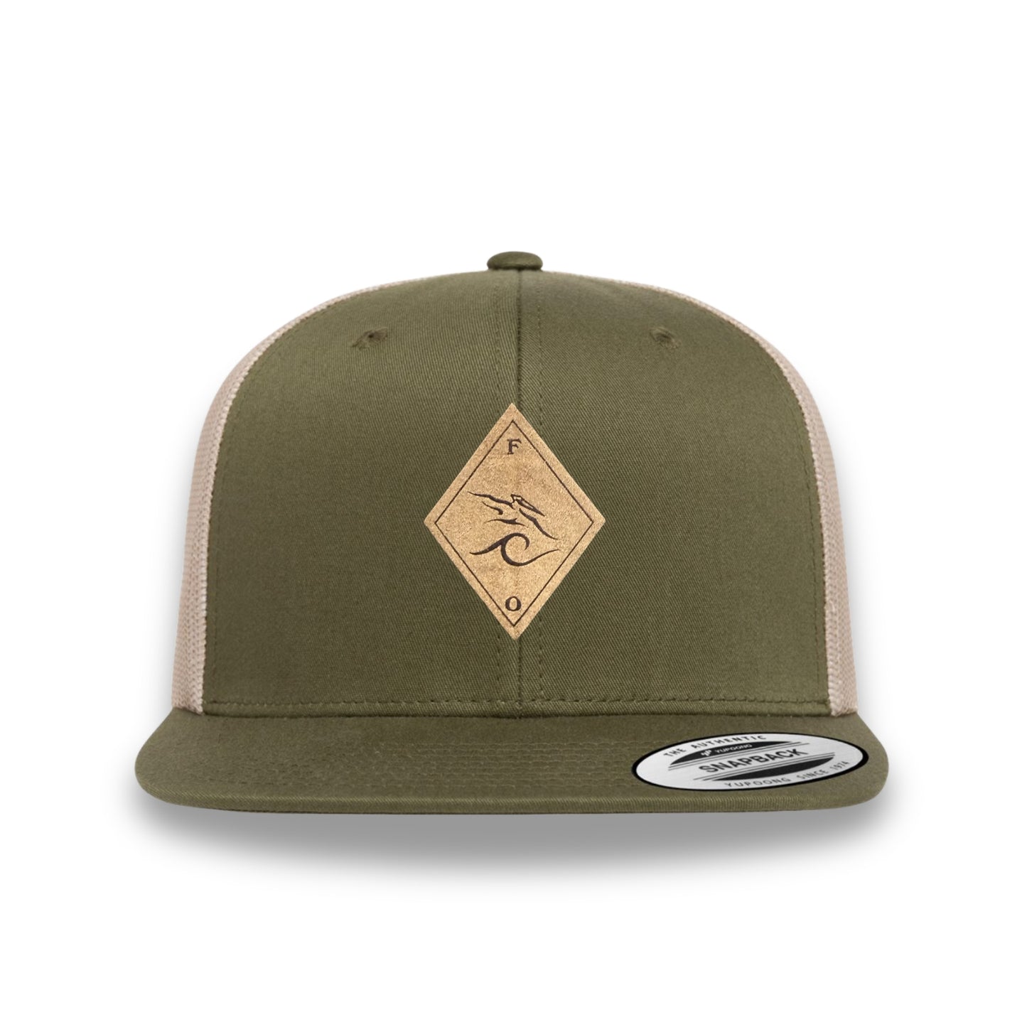 Fragile Ocean Diamond Hat - Moss Green
