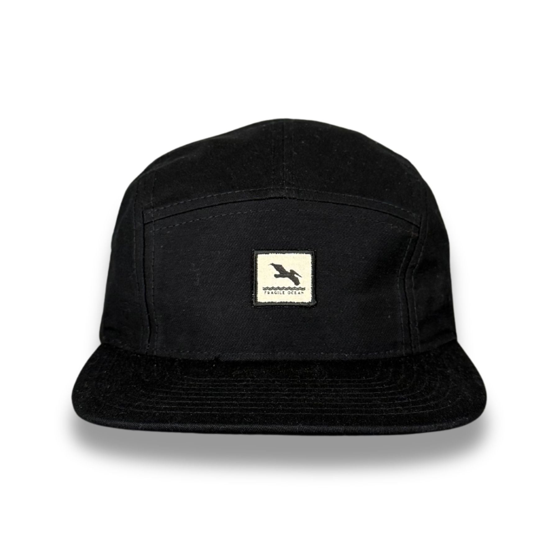 Fragile Ocean Foundation 5 Panel Cap - Black