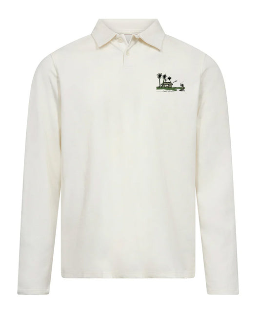Fragile Ocean Hula Golf Long Sleeve Polo T-Shirt