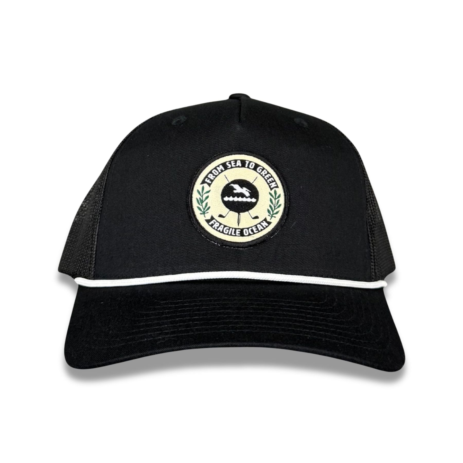 Fragile Ocean Sea To Green Hat  - Black