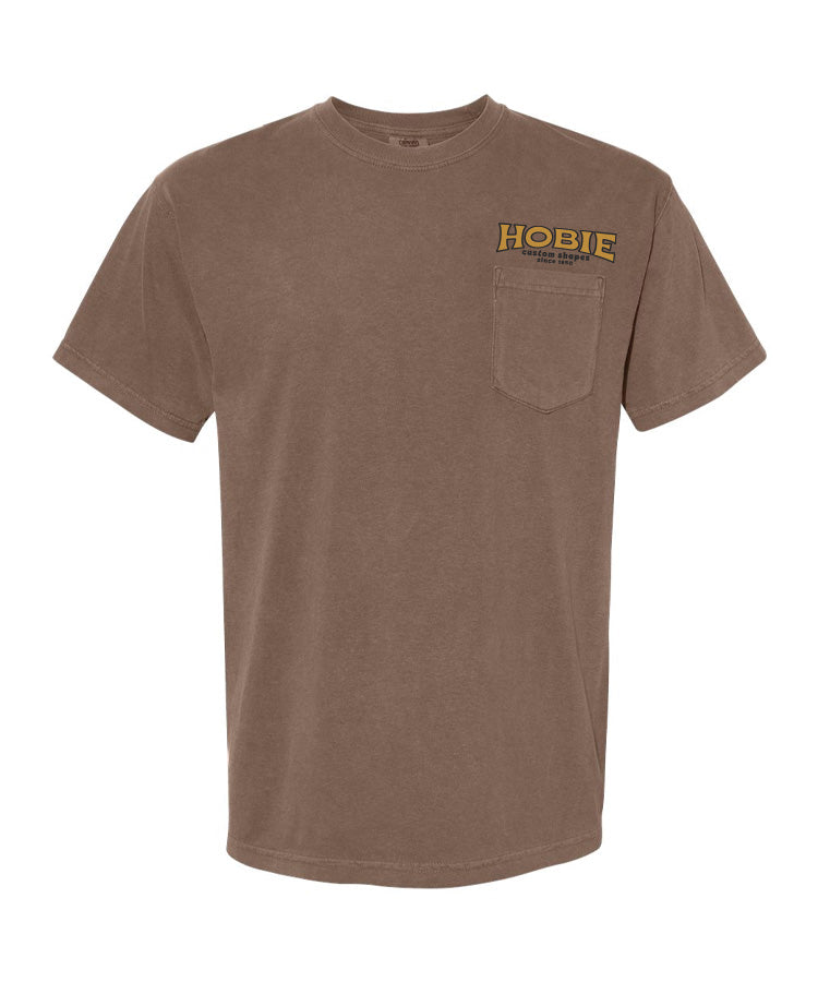 Hobie Block Customs Pocket Tee - Espresso