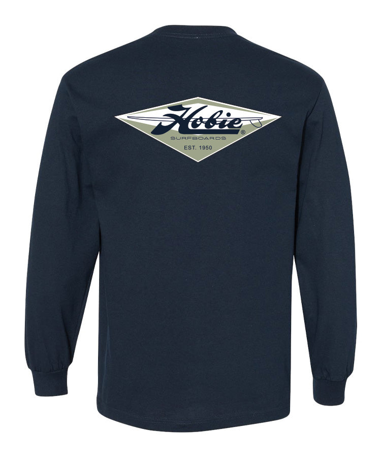 Hobie Diamond Longsleeve Tee - Navy