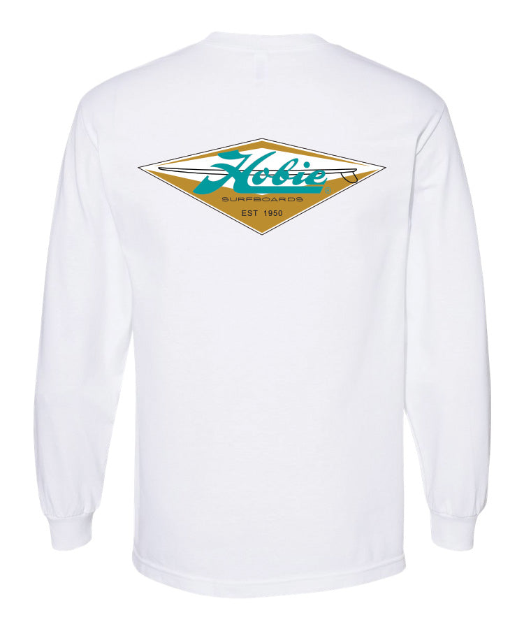 Hobie Diamond Longsleeve Tee - White