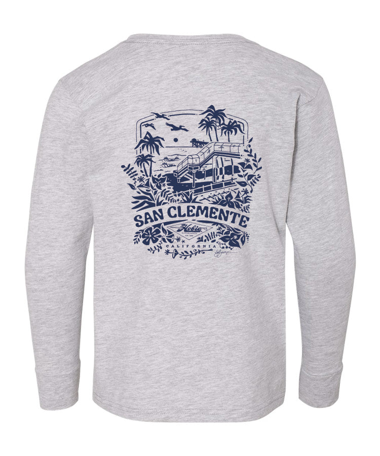 Hobie Kids San Clemente Soul Longsleeve Tee - Heather Grey